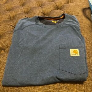 Carhartt Men's Dark Blue Long Sleeve Pocket Tee